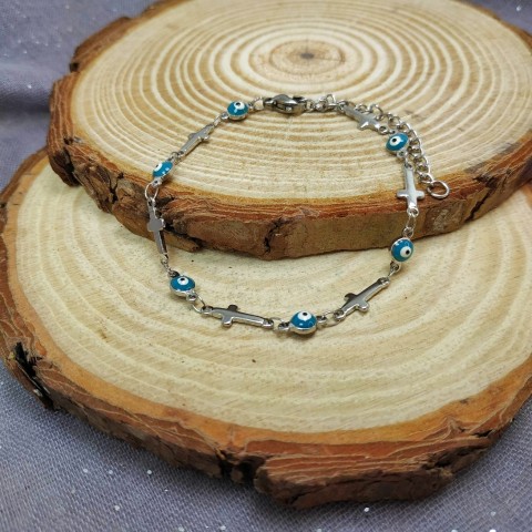 ΒΡΑΧΙΟΛΙ ΑΤΣΑΛΙ ΑΣΗΜΙ ΜΕ ΜΑΤΙΑ ΠΕΤΡΟΛ ΚΑΙ ΣΤΑΥΡΟΥΣ