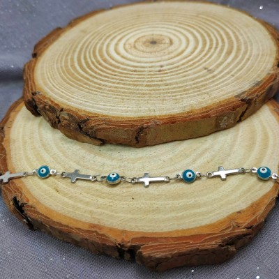 ΒΡΑΧΙΟΛΙ ΑΤΣΑΛΙ ΑΣΗΜΙ ΜΕ ΜΑΤΙΑ ΠΕΤΡΟΛ ΚΑΙ ΣΤΑΥΡΟΥΣ 2