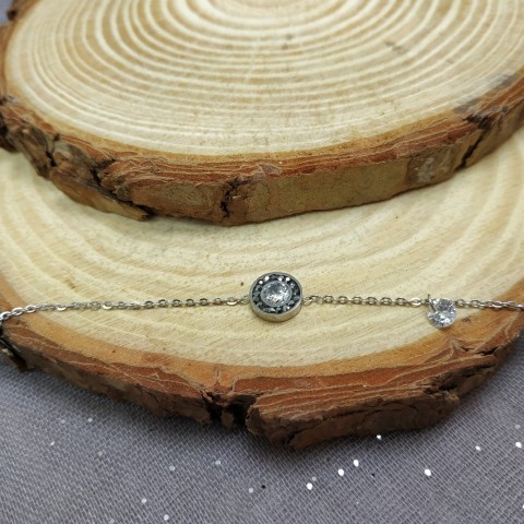 ΒΡΑΧΙΟΛΙ ΑΤΣΑΛΙ ΑΣΗΜΙ ΣΤΡΟΓΓΥΛΟ ΜΕ ΑΝΘΡΑΚΙ ΖΙΡΚΟΝ