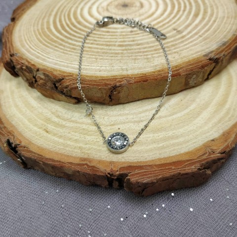 ΒΡΑΧΙΟΛΙ ΑΤΣΑΛΙ ΑΣΗΜΙ ΣΤΡΟΓΓΥΛΟ ΜΕ ΑΝΘΡΑΚΙ ΖΙΡΚΟΝ