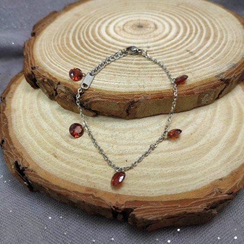 ΒΡΑΧΙΟΛΙ ΑΤΣΑΛΙ ΑΣΗΜΙ ΜΕ ΚΟΚΚΙΝΑ ΚΡΥΣΤΑΛΛΑ