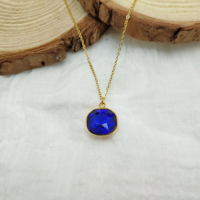 ΚΟΛΙΕ ΑΤΣΑΛΙ ΕΠΙΧΡΥΣΩΜΕΝΟ ΜΕ ΜΠΛΕ ΚΡΥΣΤΑΛΛΟ