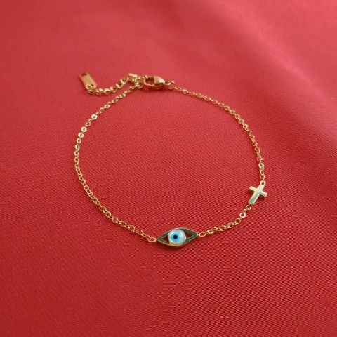 ΒΡΑΧΙΟΛΙ ΑΤΣΑΛΙ ΕΠΙΧΡΥΣΩΜΕΝΟ ΜΕ ΜΑΤΙ ΚΑΙ ΣΤΑΥΡΟ