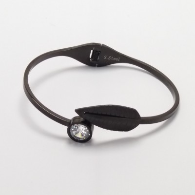 ΓΥΝΑΙΚΕΙΑ ΧΕΙΡΟΠΕΔΑ ΑΤΣΑΛΙ ΜΑΥΡΗ ΦΥΛΛΟ ΜΕ ΛΕΥΚΟ ΣΤΡΑΣ