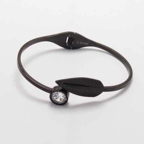 ΓΥΝΑΙΚΕΙΑ ΧΕΙΡΟΠΕΔΑ ΑΤΣΑΛΙ ΜΑΥΡΗ ΦΥΛΛΟ ΜΕ ΛΕΥΚΟ ΣΤΡΑΣ