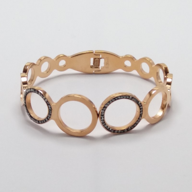 ΓΥΝΑΙΚΕΙΑ ΧΕΙΡΟΠΕΔΑ ΑΤΣΑΛΙ ΡΟΖ ΧΡΥΣΟ,ΚΥΚΛΟΙ ΜΕ ΑΝΘΡΑΚΙ ΣΤΡΑΣ