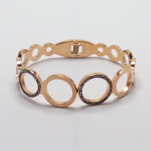 ΓΥΝΑΙΚΕΙΑ ΧΕΙΡΟΠΕΔΑ ΑΤΣΑΛΙ ΡΟΖ ΧΡΥΣΟ,ΚΥΚΛΟΙ ΜΕ ΑΝΘΡΑΚΙ ΣΤΡΑΣ